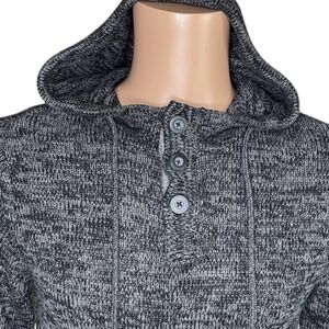 Urban Pipeline Charcoal Knit Hooded Sweater